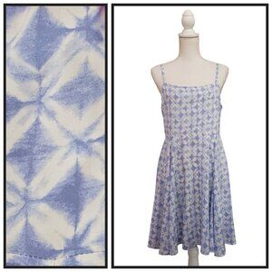 GAP Blue & White Geometric Rayon Sundress | M